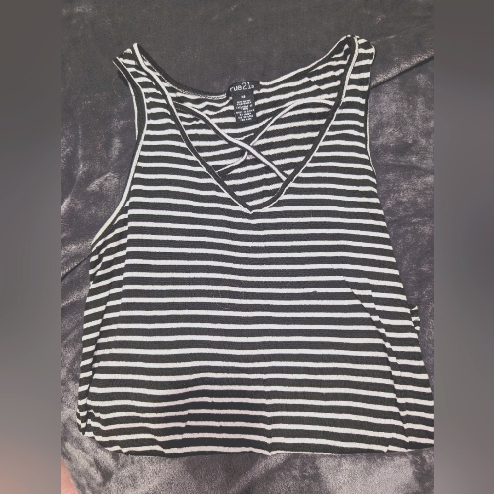 Rue21 striped cut out tank